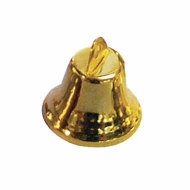 20x gouden metalen kerstklokjes 16 mm