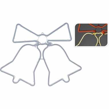 Kerst slangverlichting kerstklokken warm wit 60 cm