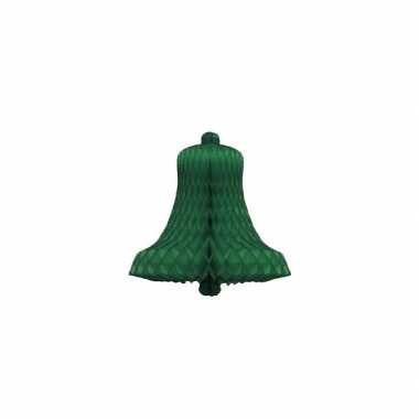 Kerstklok van groen honingraat papier